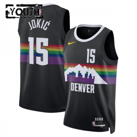 Dres Denver Nuggets Nikola Jokic Nike 2025-26 City Edition Crno Swingman - Dječji